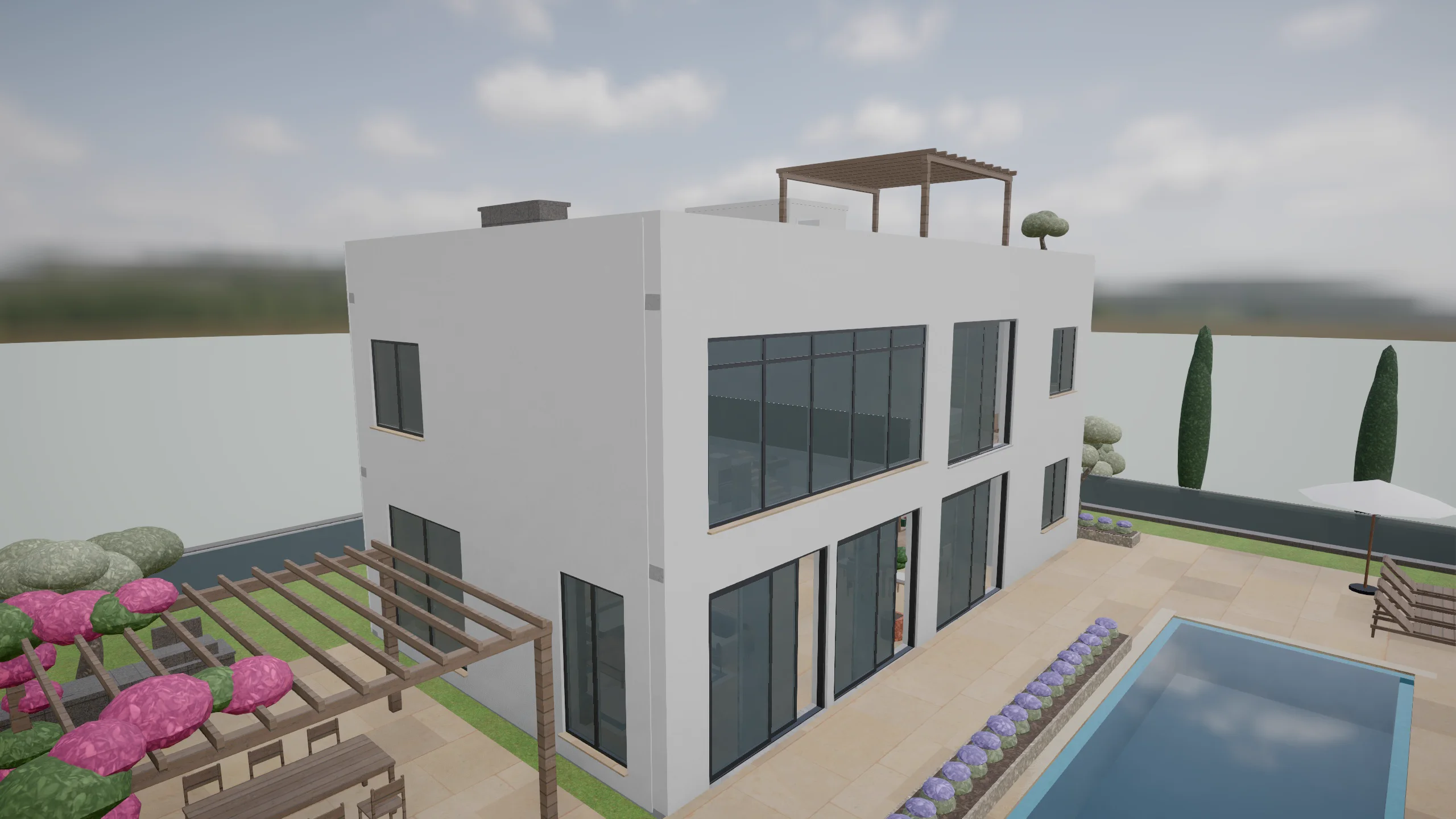 Yalıkavak Villa — Havuzlu Yaz Evi — Bahçe ve pergola