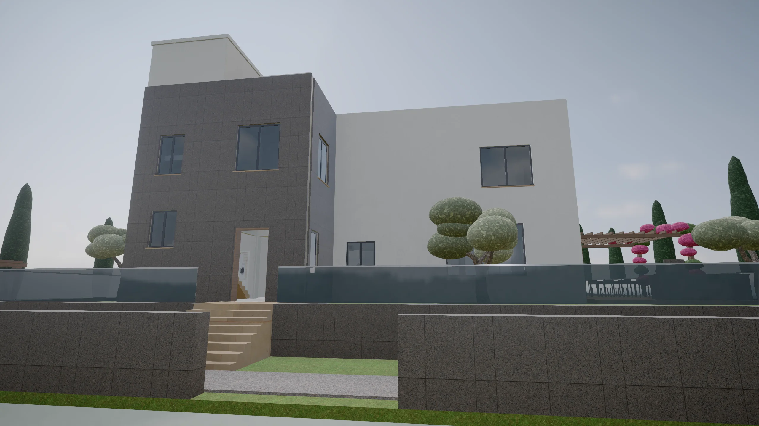 Yalıkavak Villa — Havuzlu Yaz Evi — Giriş — çakıl yoldan